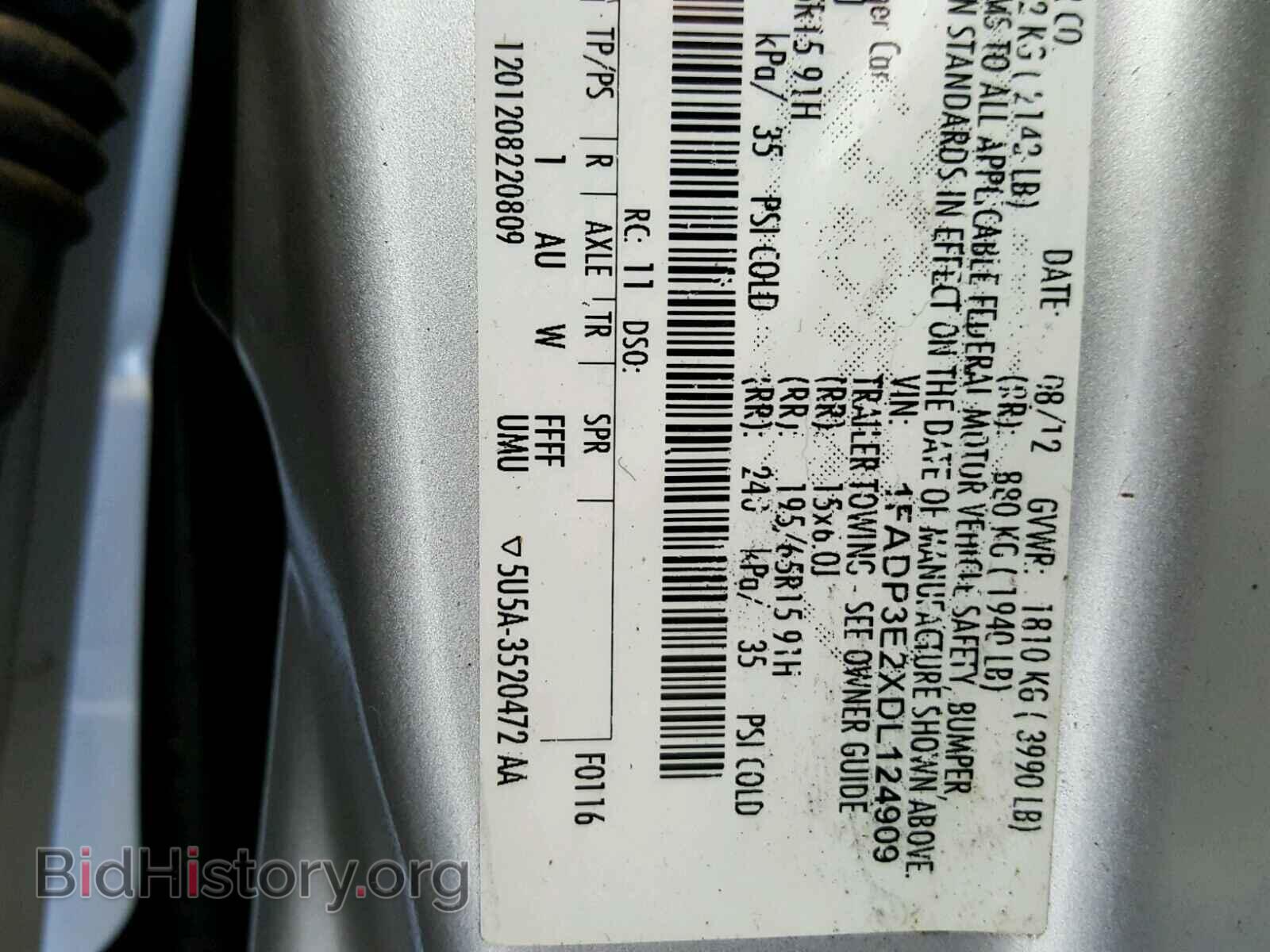 2013 FORD FOCUS - VIN: 1FADP3E2XDL124909 - Photo 10