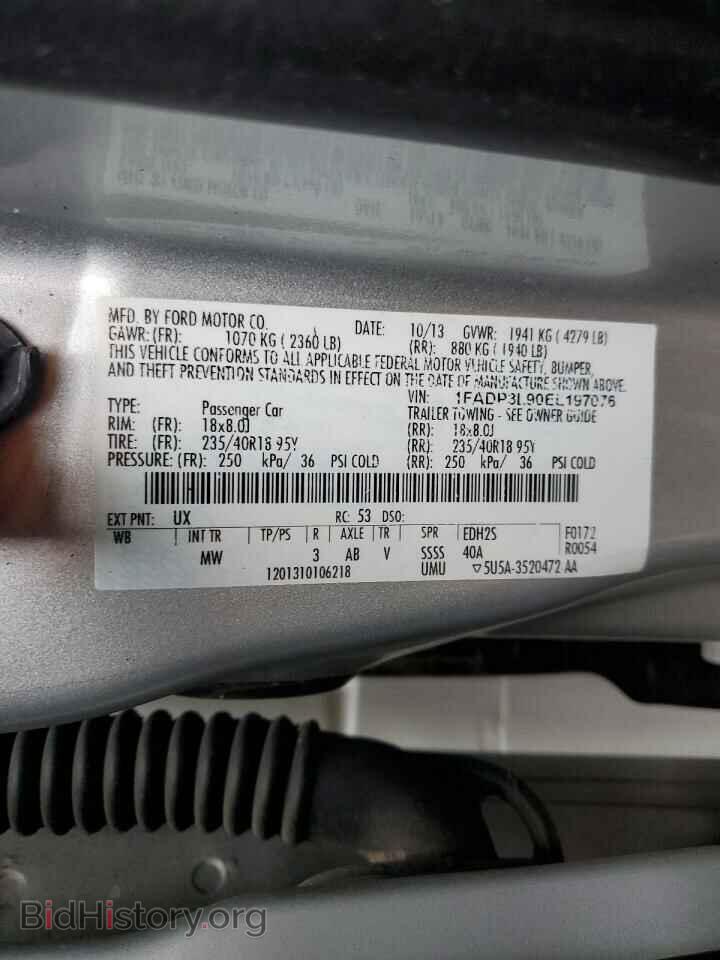 2014 FORD FOCUS - VIN: 1FADP3L90EL197076 - Фото 12