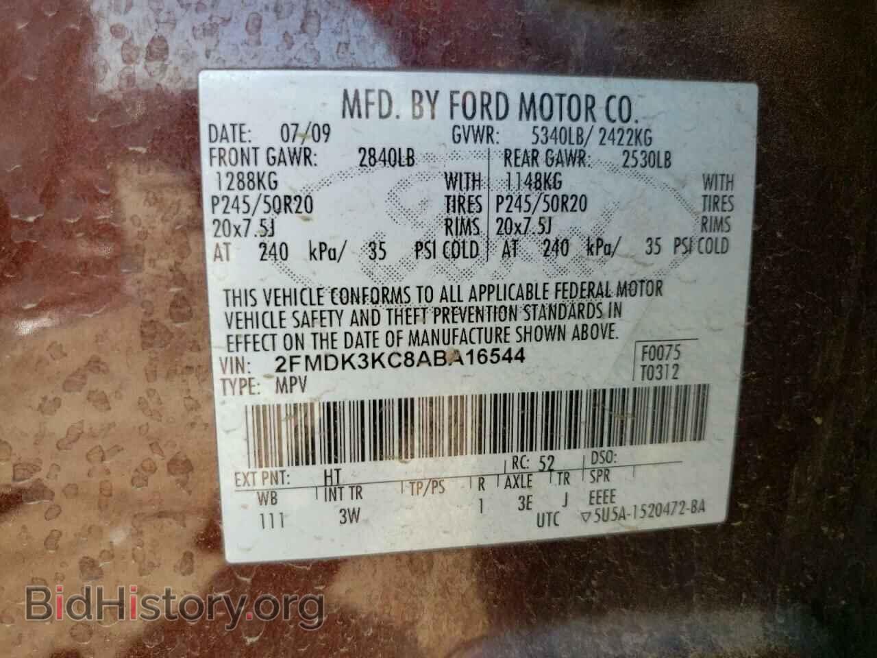2010 FORD EDGE - VIN: 2FMDK3KC8ABA16544 - Photo 10