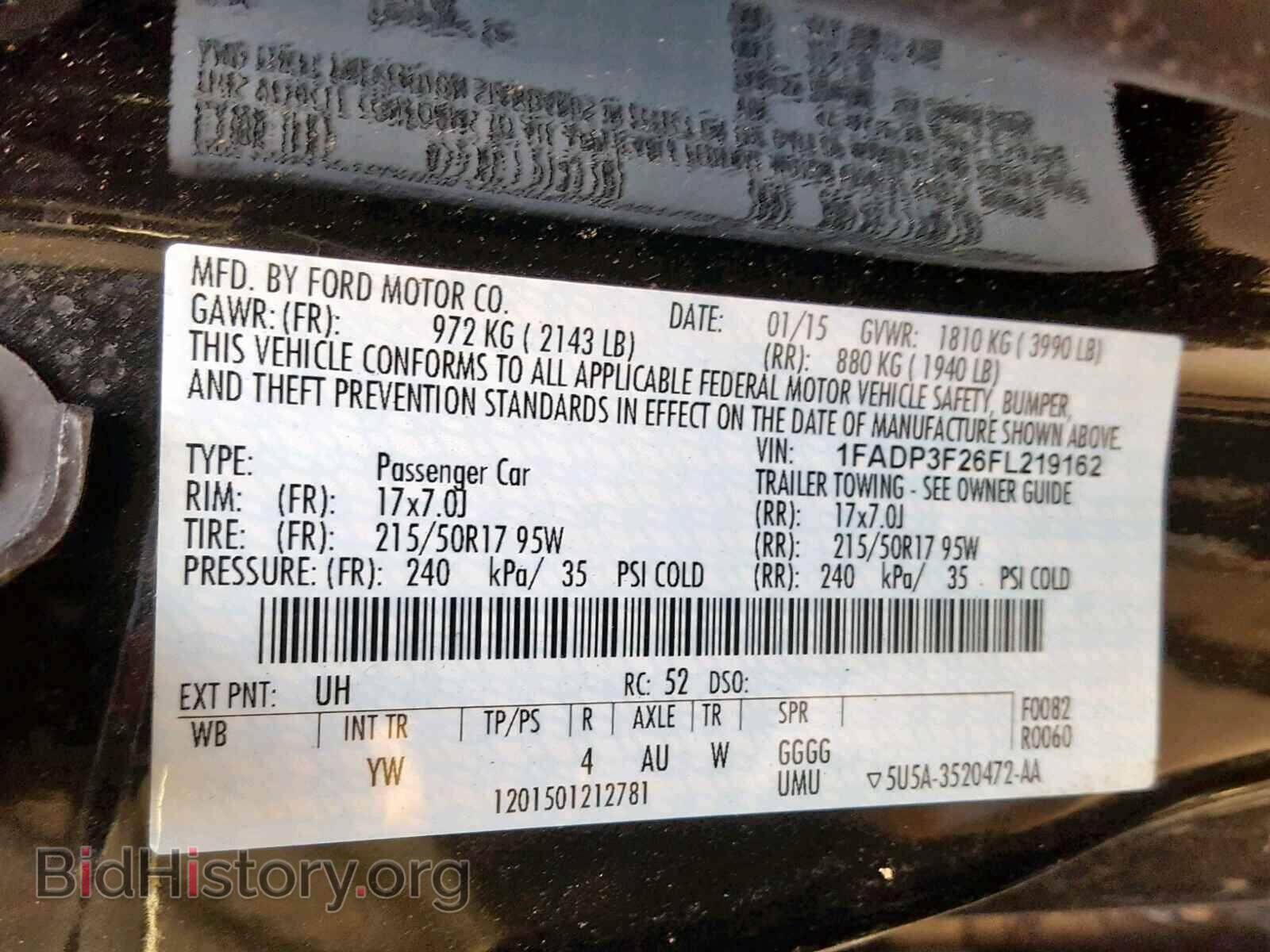 2015 FORD FOCUS SE - VIN: 1FADP3F26FL219162 - Фото 10