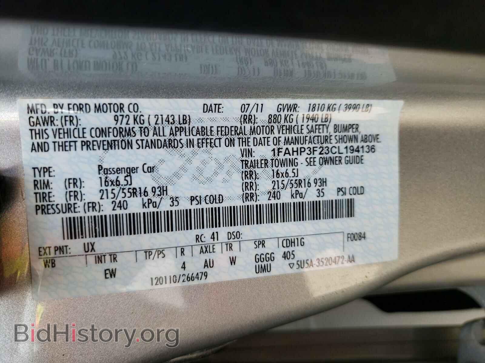 2012 FORD FOCUS - VIN: 1FAHP3F23CL194136 - Photo 10