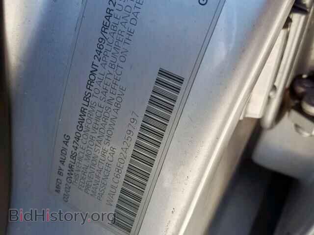 2002 AUDI A4 - VIN: WAULC68E02A259797 - Фото 10