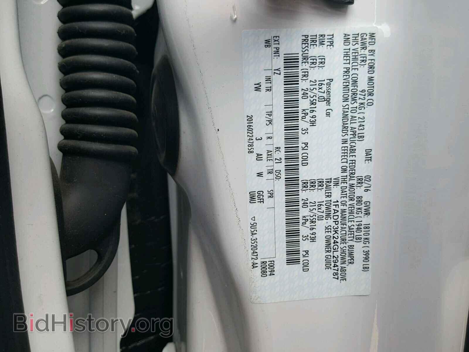 2016 FORD FOCUS - VIN: 1FADP3K24GL294787 - Photo 10