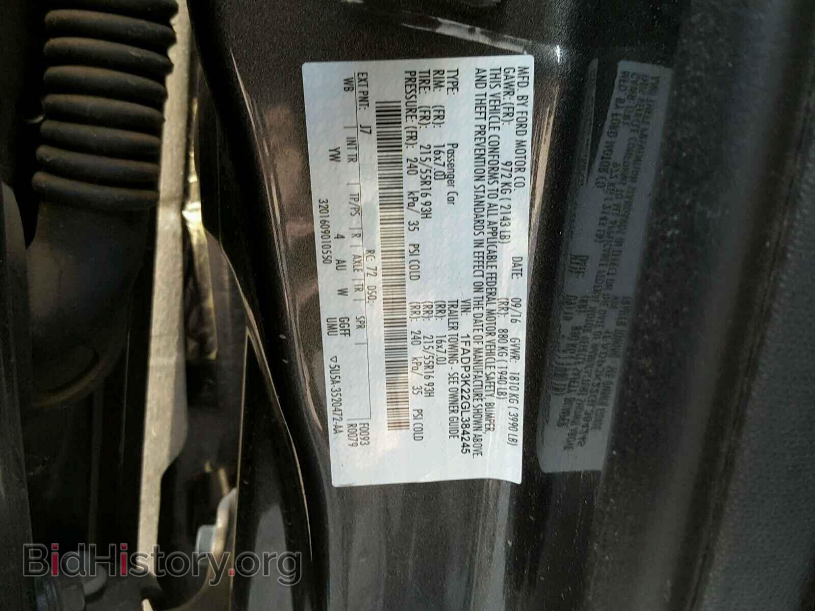 2016 FORD FOCUS - VIN: 1FADP3K22GL384245 - Photo 10