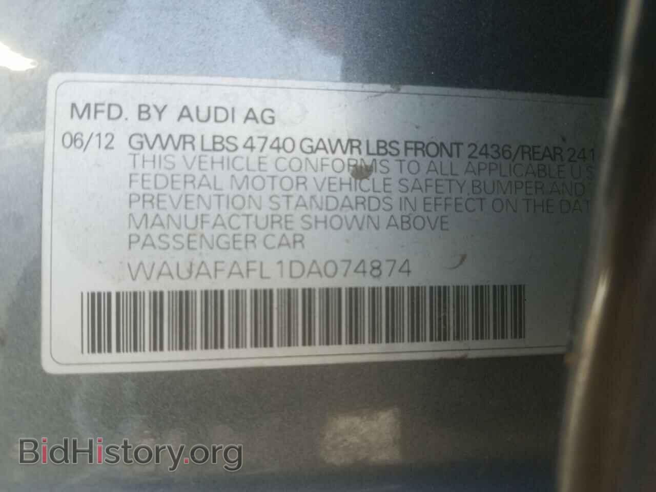 2013 AUDI A4 - VIN: WAUAFAFL1DA074874 - Фото 10