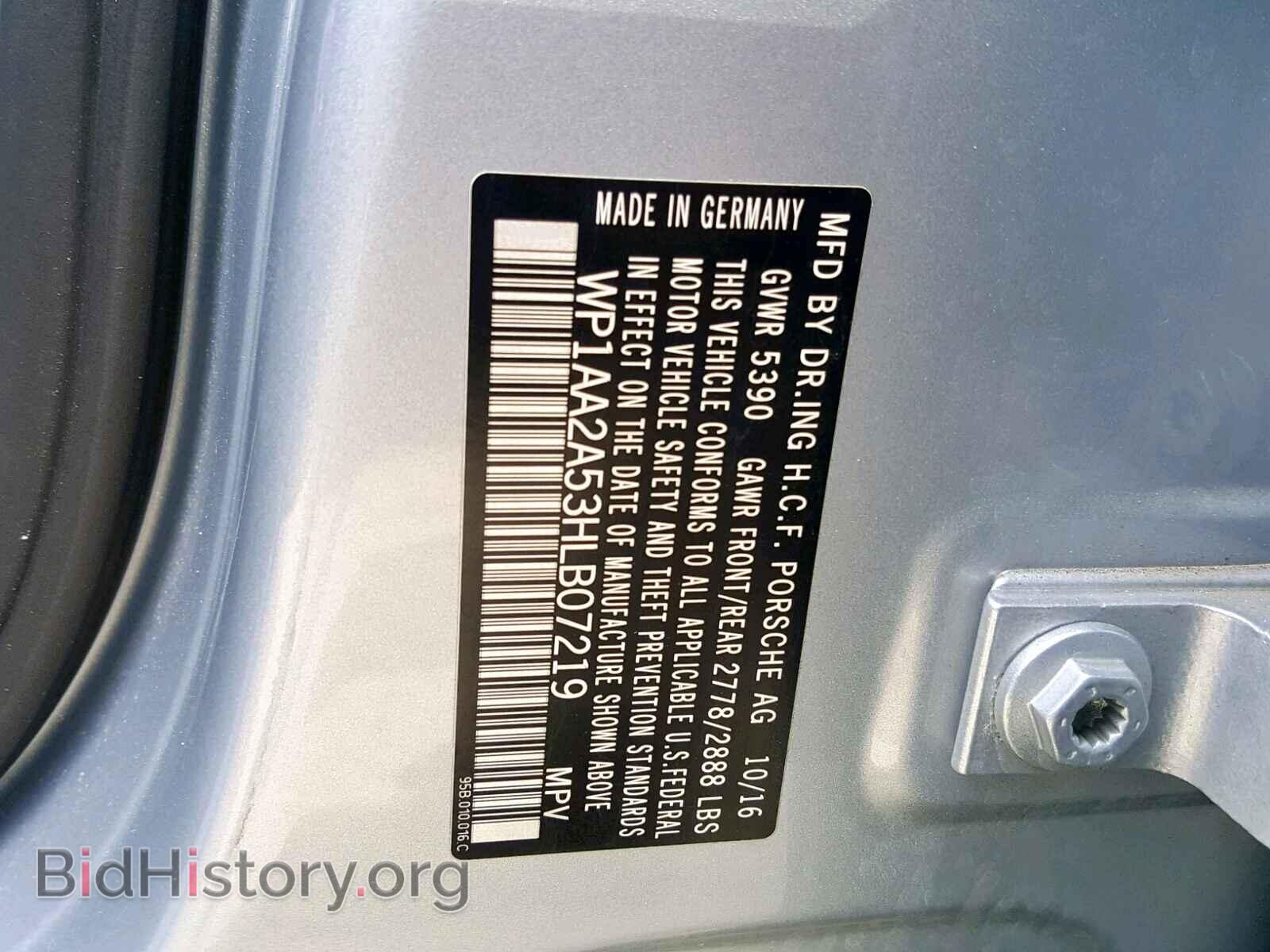 2017 PORSCHE MACAN - VIN: WP1AA2A53HLB07219 - Фото 10
