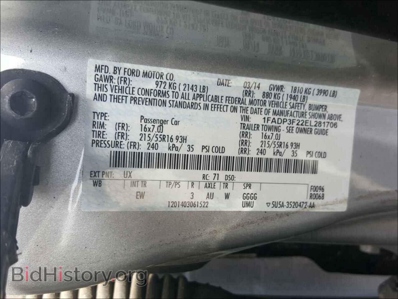 2014 FORD FOCUS - VIN: 1FADP3F22EL281706 - Photo 10
