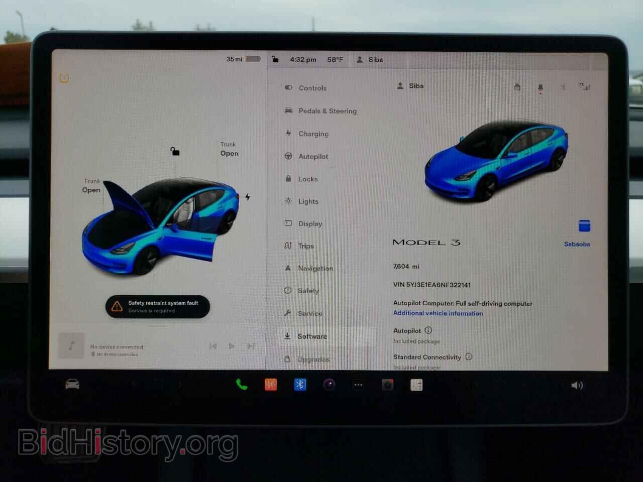 2022 TESLA MODEL 3 - VIN: 5YJ3E1EA6NF322141 - Фото 9