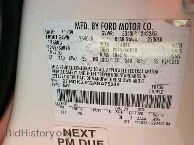 2010 FORD EDGE - VIN: 2FMDK3JC2ABA75249 - Photo 10