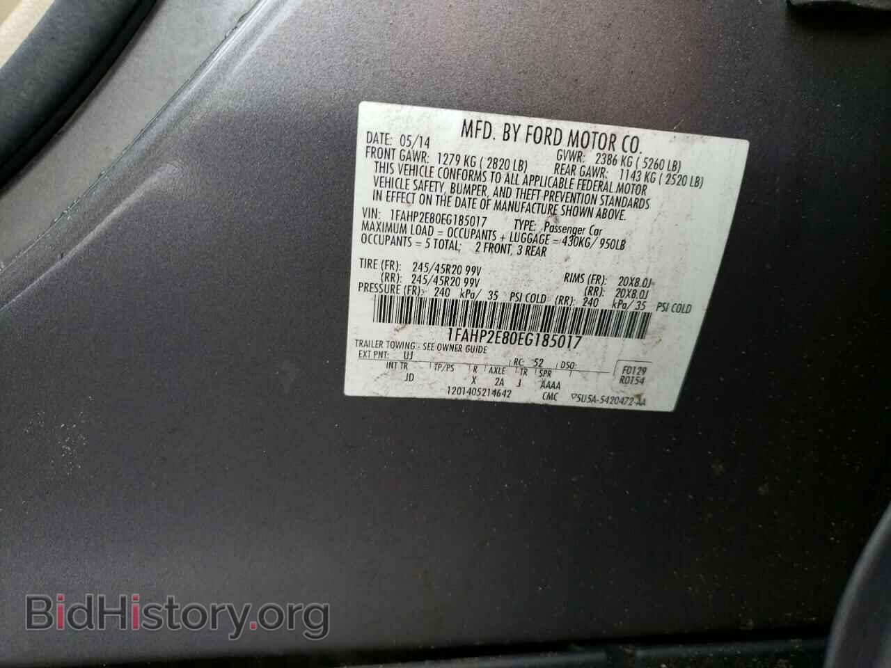 2014 FORD TAURUS - VIN: 1FAHP2E80EG185017 - Photo 12