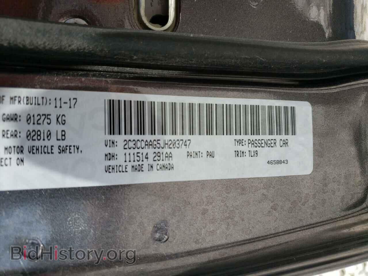 2018 CHRYSLER 300 - VIN: 2C3CCAAG5JH203747 - Фото 10