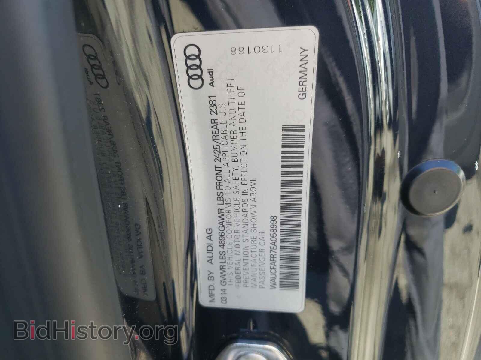 2014 AUDI A5 - VIN: WAUCFAFR7EA058998 - Photo 10