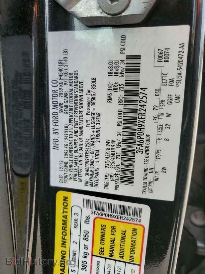 2014 FORD FUSION - VIN: 3FA6P0H9XER242574 - Фото 12