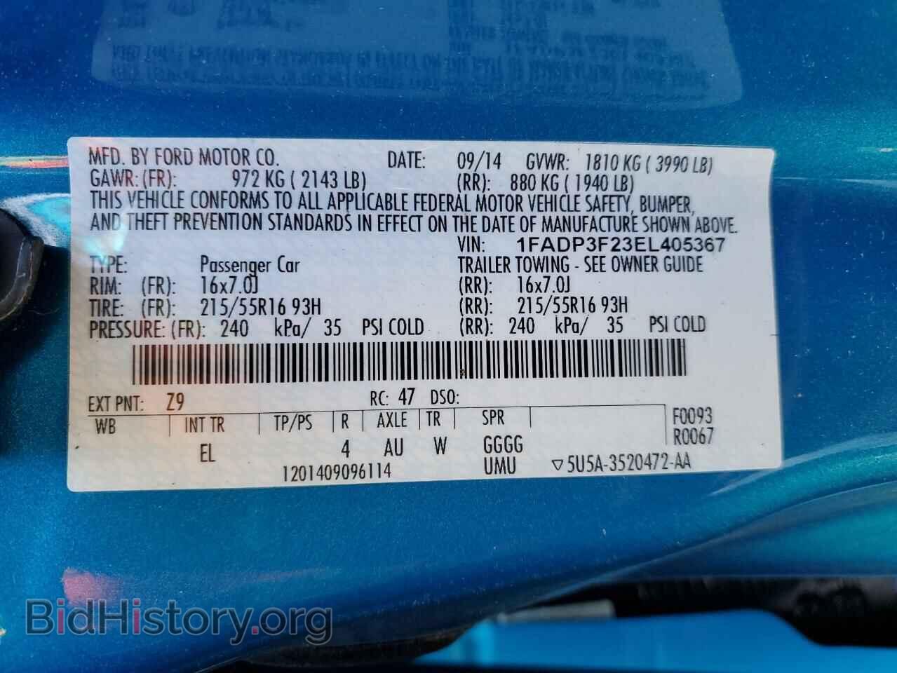 2014 FORD FOCUS - VIN: 1FADP3F23EL405367 - Photo 12