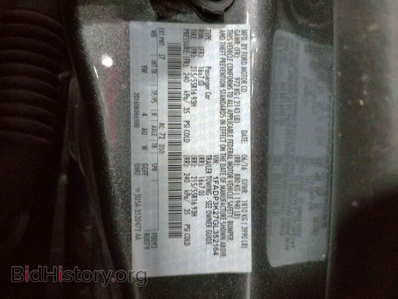 2016 FORD FOCUS - VIN: 1FADP3K27GL352164 - Фото 12