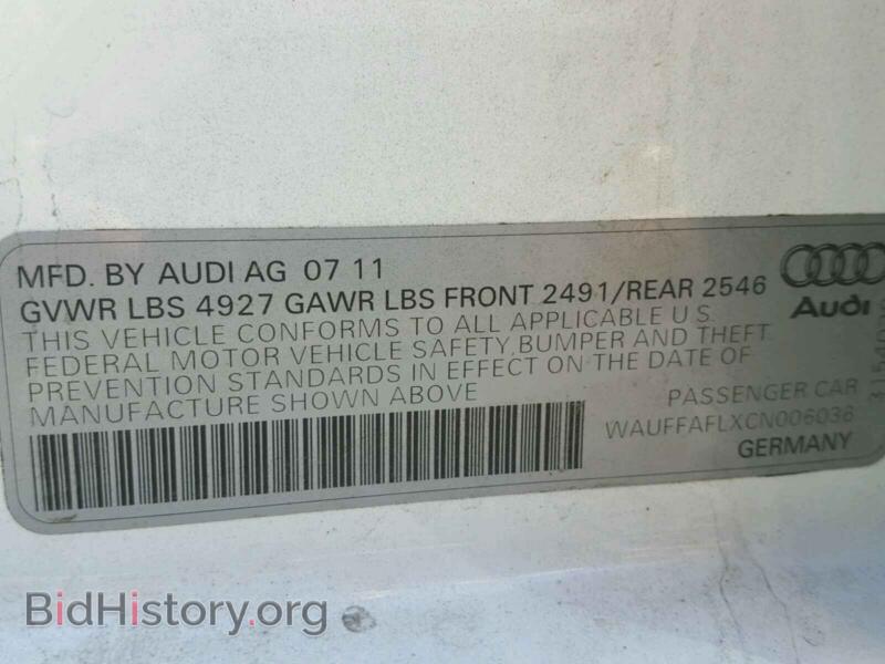 2012 Audi A4 (VIN WAUFFAFLXCN006036) — фото 10 из 10