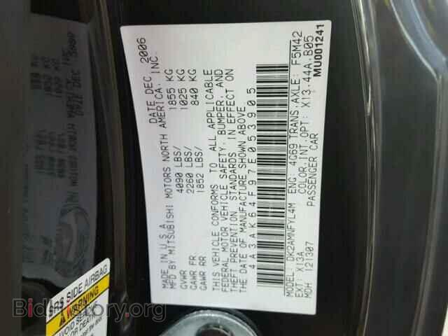 2007 MITSUBISHI ECLIPSE - VIN: 4A3AK64F97E053905 - Photo 10