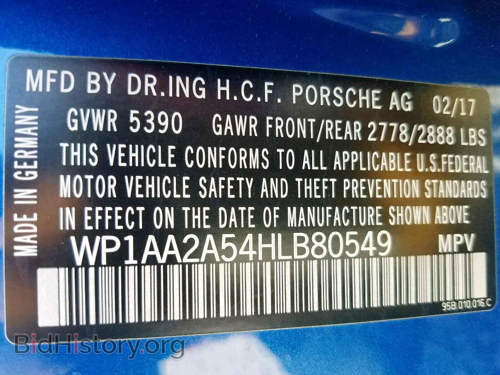 2017 PORSCHE MACAN - VIN: WP1AA2A54HLB80549 - Photo 10