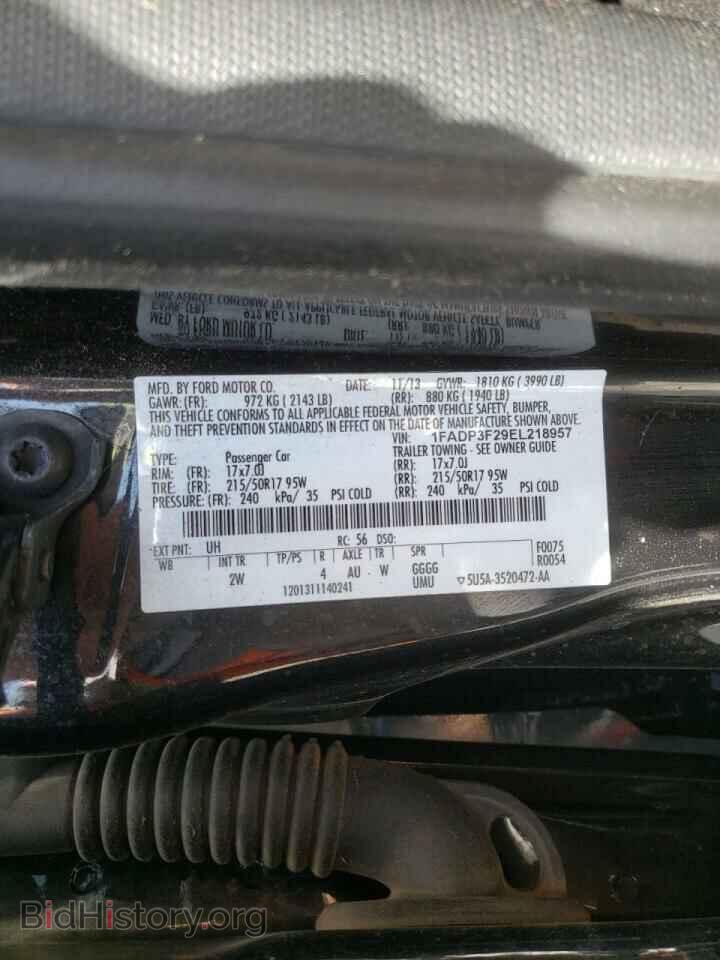 2014 FORD FOCUS - VIN: 1FADP3F29EL218957 - Фото 10
