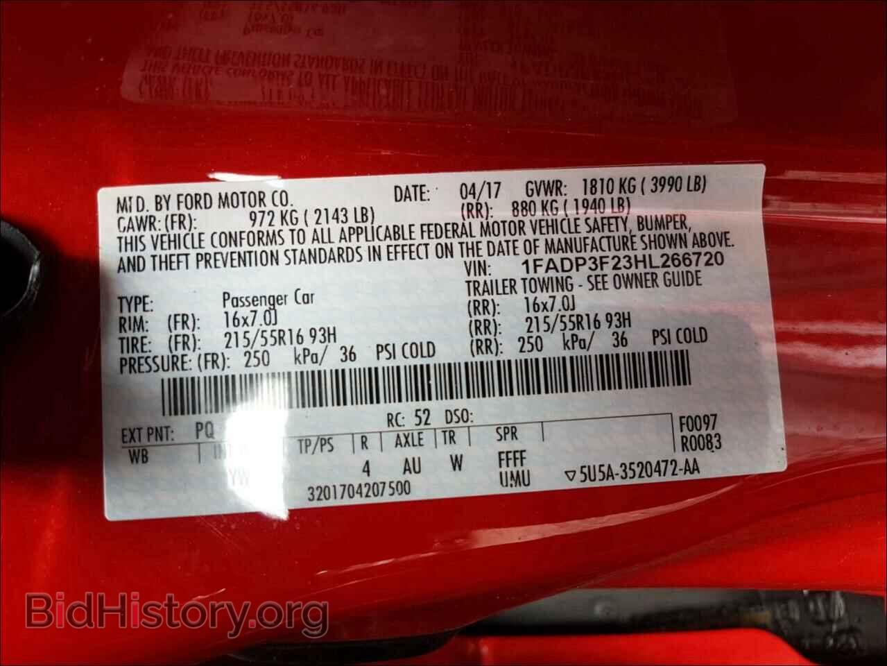 2017 FORD FOCUS - VIN: 1FADP3F23HL266720 - Фото 10