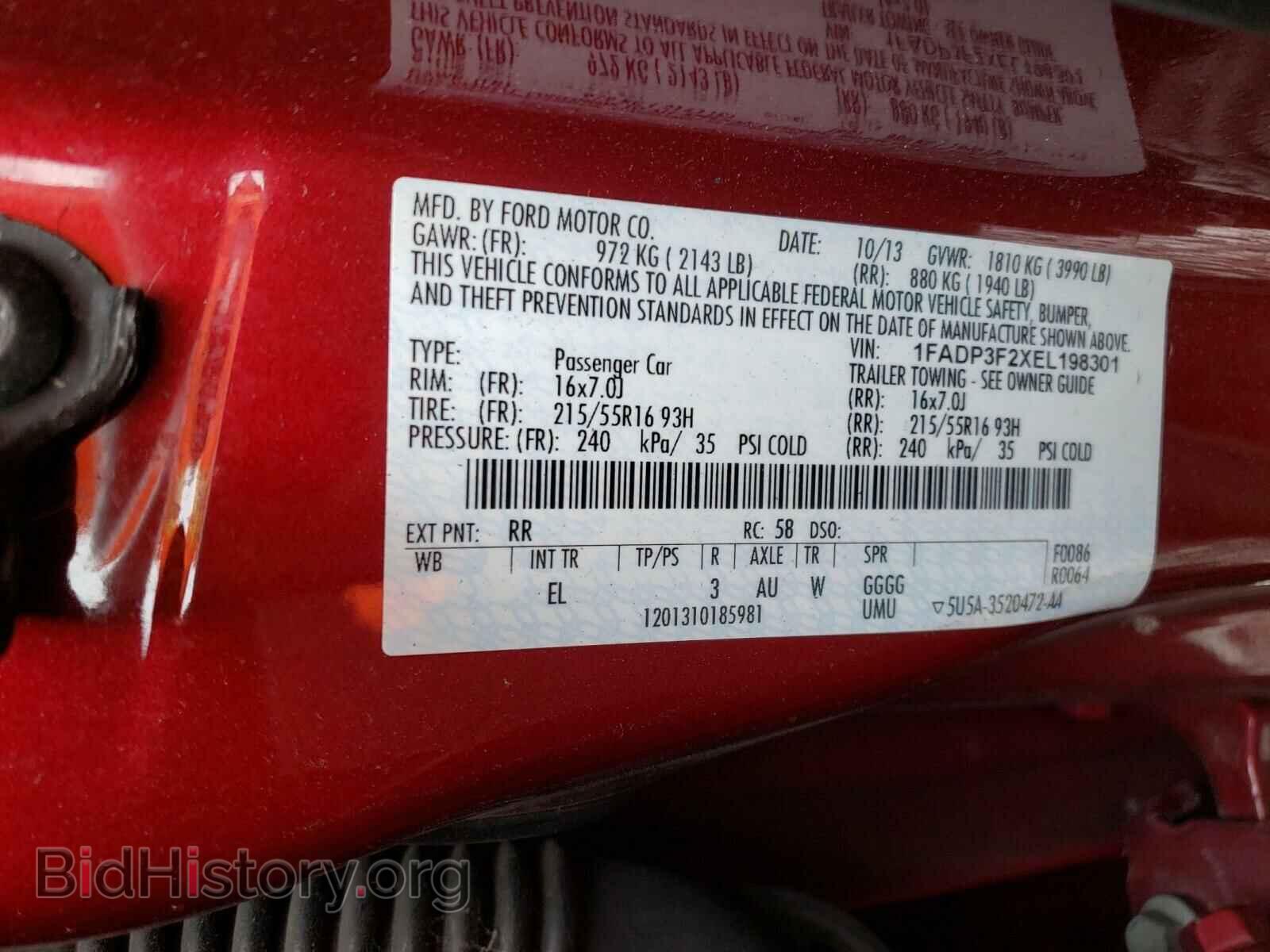 2014 FORD FOCUS - VIN: 1FADP3F2XEL198301 - Photo 10