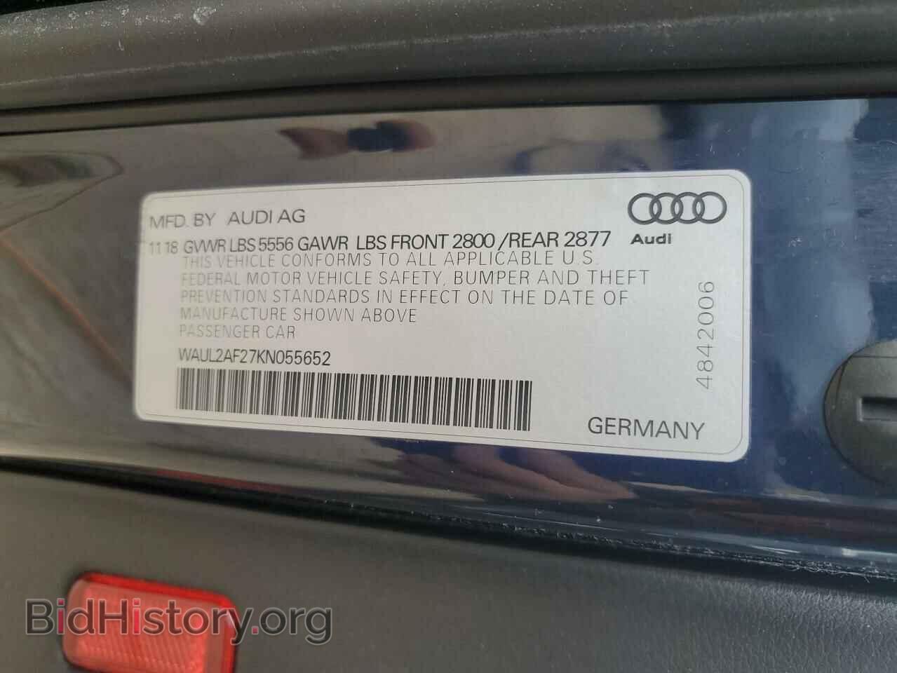 2019 AUDI A6 - VIN: WAUL2AF27KN055652 - Photo 12