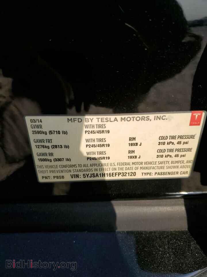 2014 TESLA MODEL S - VIN: 5YJSA1H16EFP32120 - Photo 12