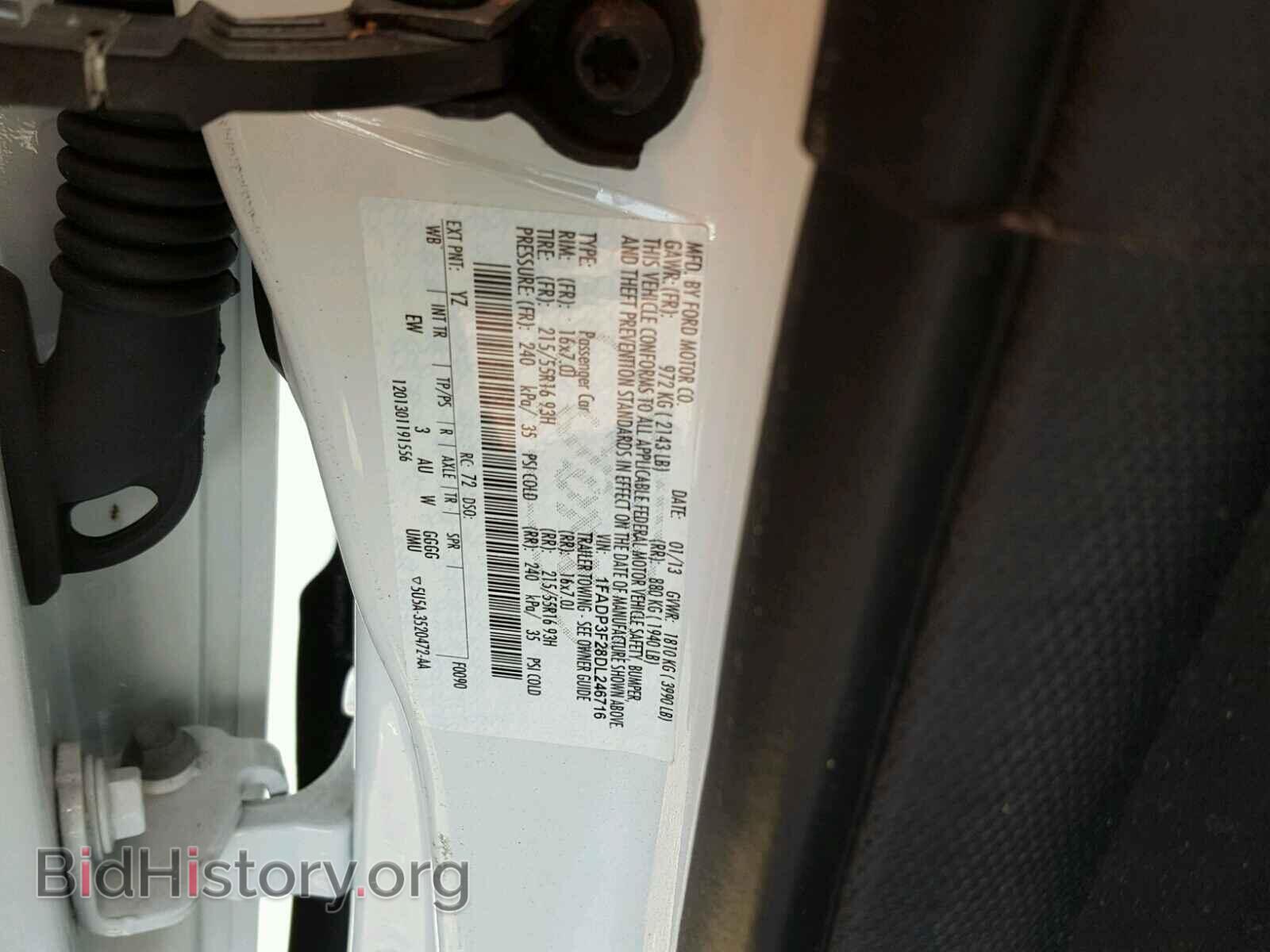2013 FORD FOCUS - VIN: 1FADP3F28DL246716 - Фото 10