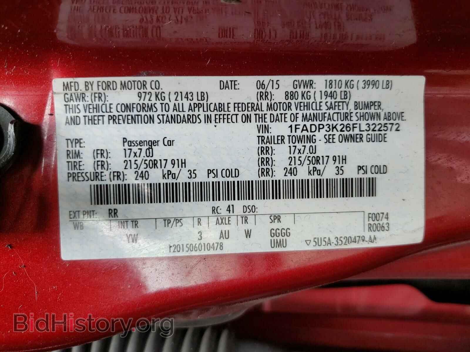 2015 FORD FOCUS - VIN: 1FADP3K26FL322572 - Photo 10