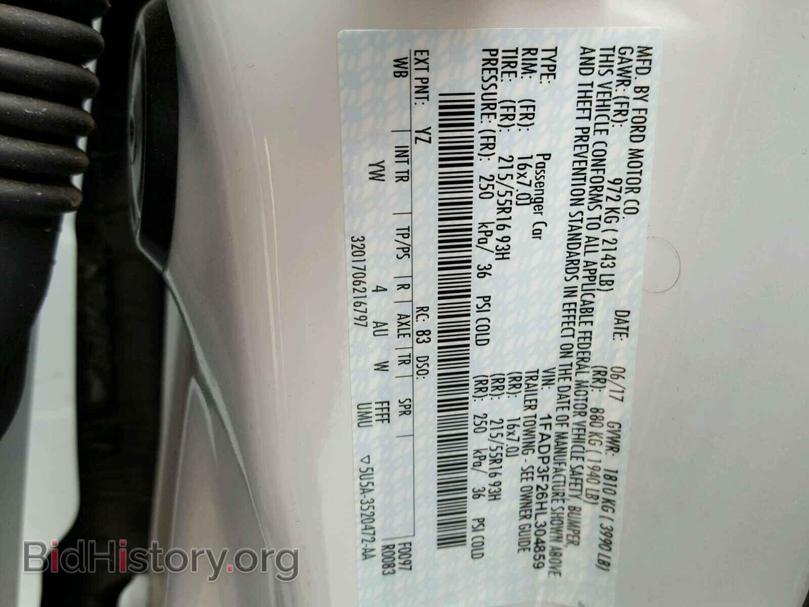 2017 FORD FOCUS - VIN: 1FADP3F26HL304859 - Фото 10