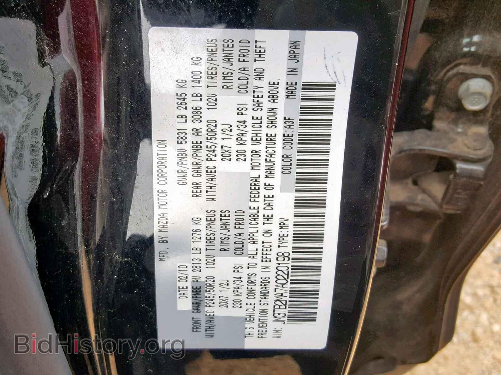 2010 MAZDA CX-9 - VIN: JM3TB2MA7A0220198 - Фото 10