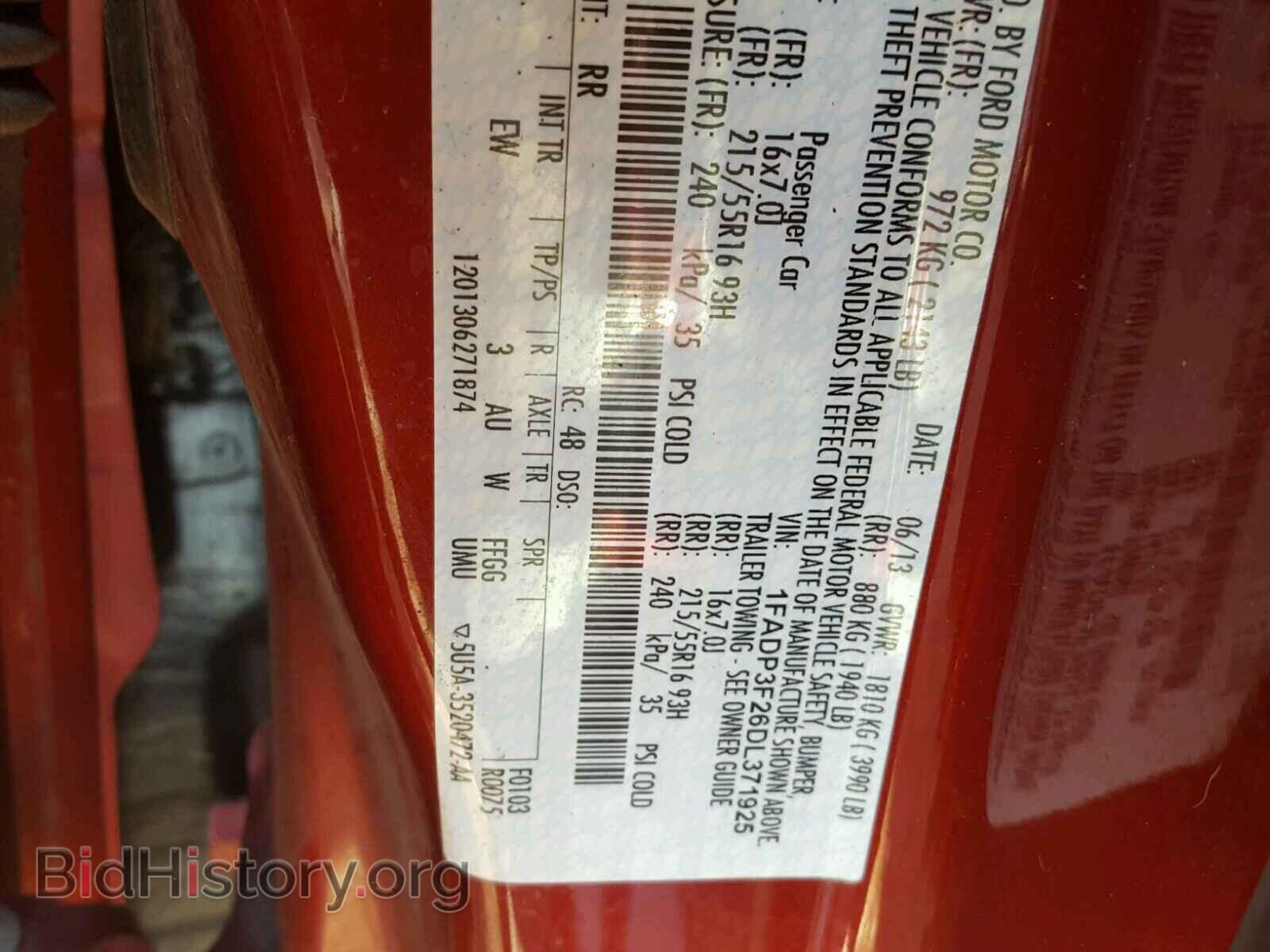 2013 FORD FOCUS - VIN: 1FADP3F26DL371925 - Фото 10