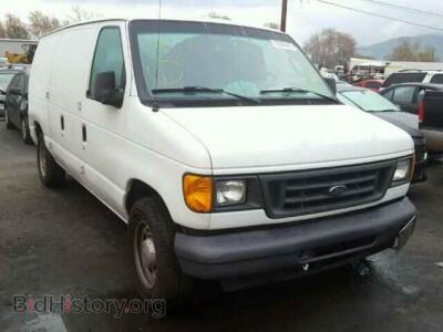 2006 Ford ECONOLINE, white — VIN 1FTRE14W26DA68072, Copart