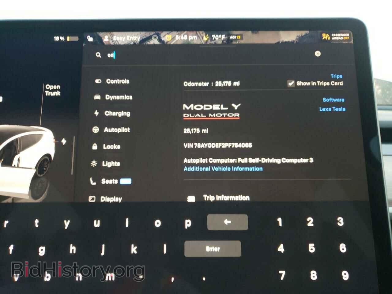 2023 TESLA MODEL Y - VIN: 7SAYGDEF2PF754065 - Photo 9