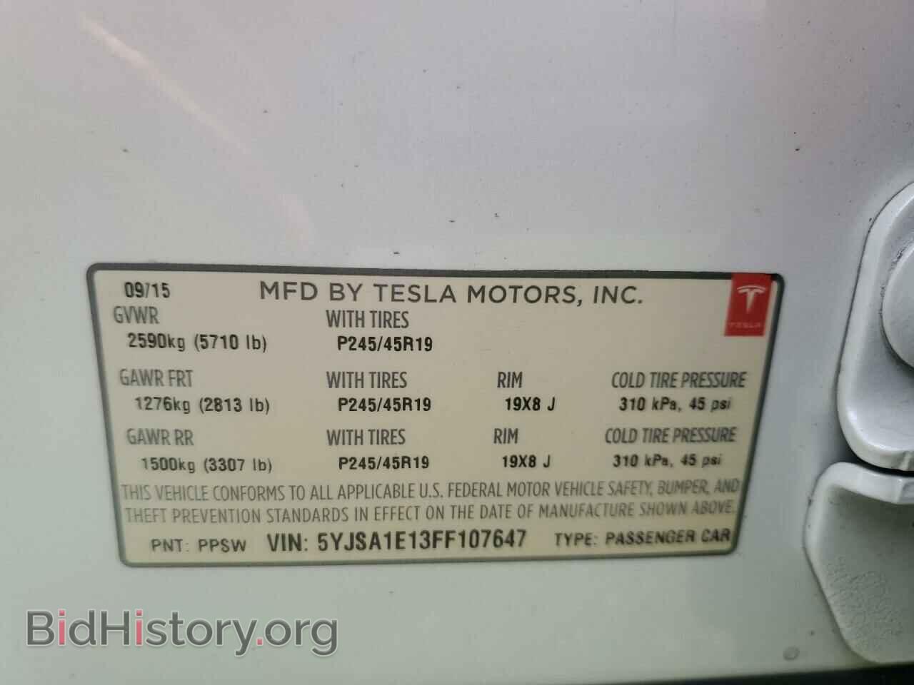 2015 TESLA MODEL S - VIN: 5YJSA1E13FF107647 - Photo 12