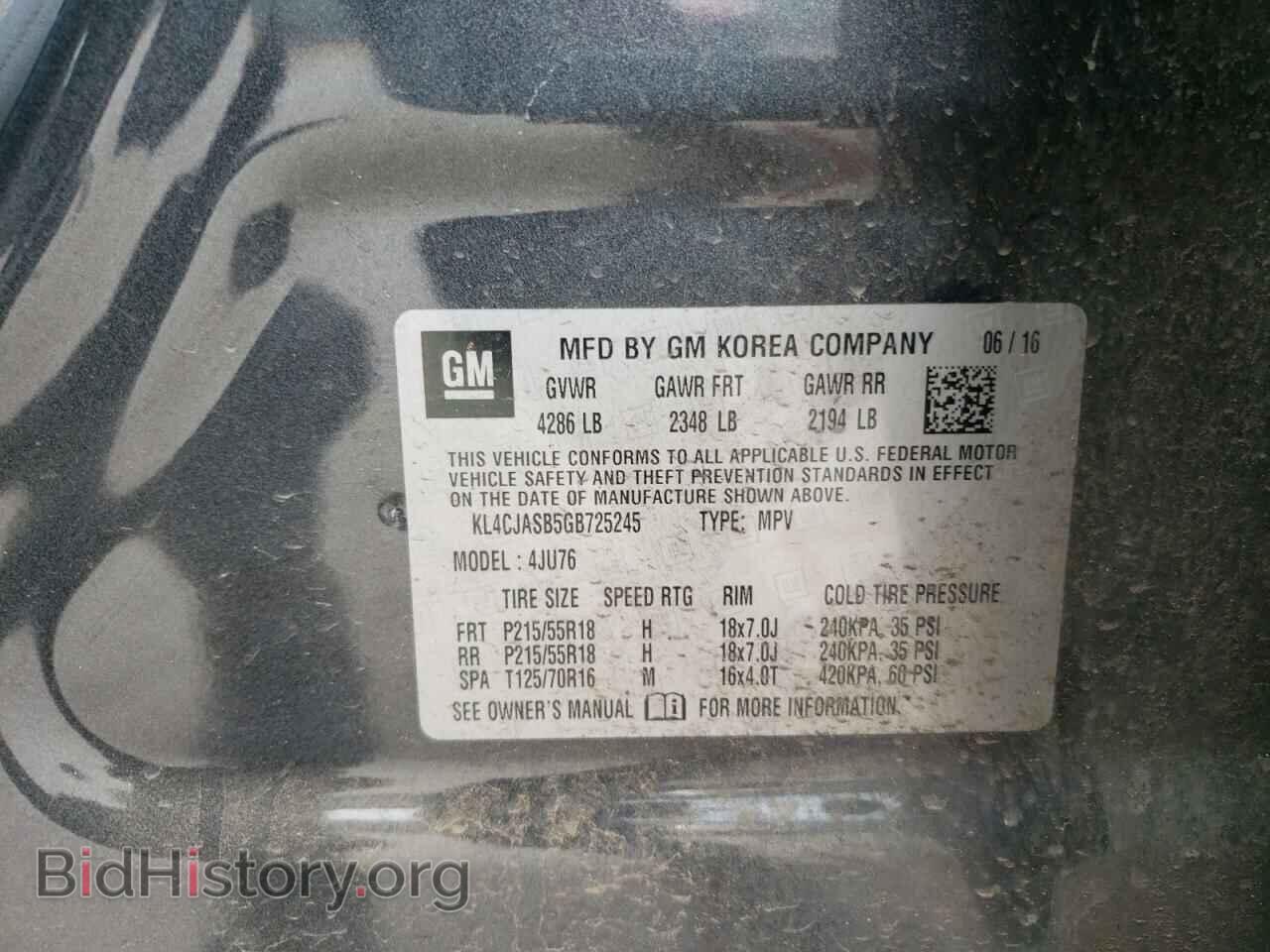 2016 BUICK ENCORE - VIN: KL4CJASB5GB725245 - Photo 10