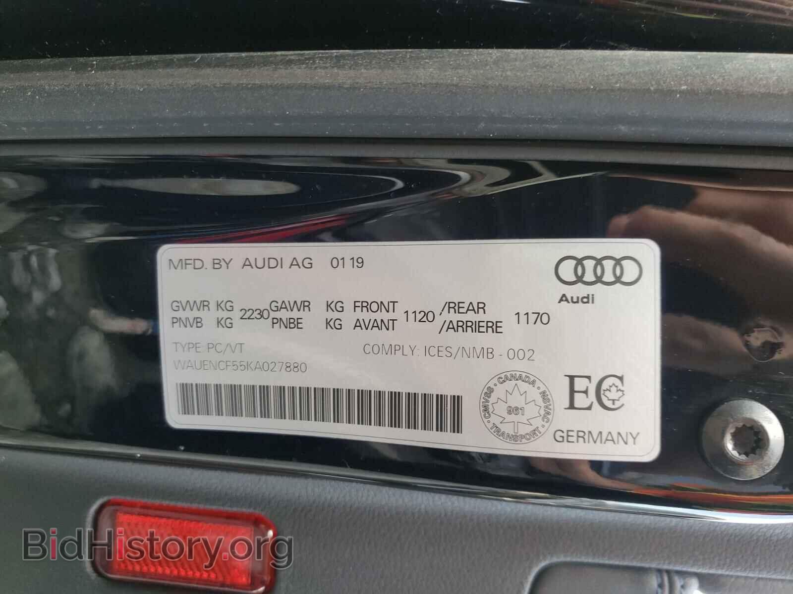 2019 AUDI A5 - VIN: WAUENCF55KA027880 - Фото 10
