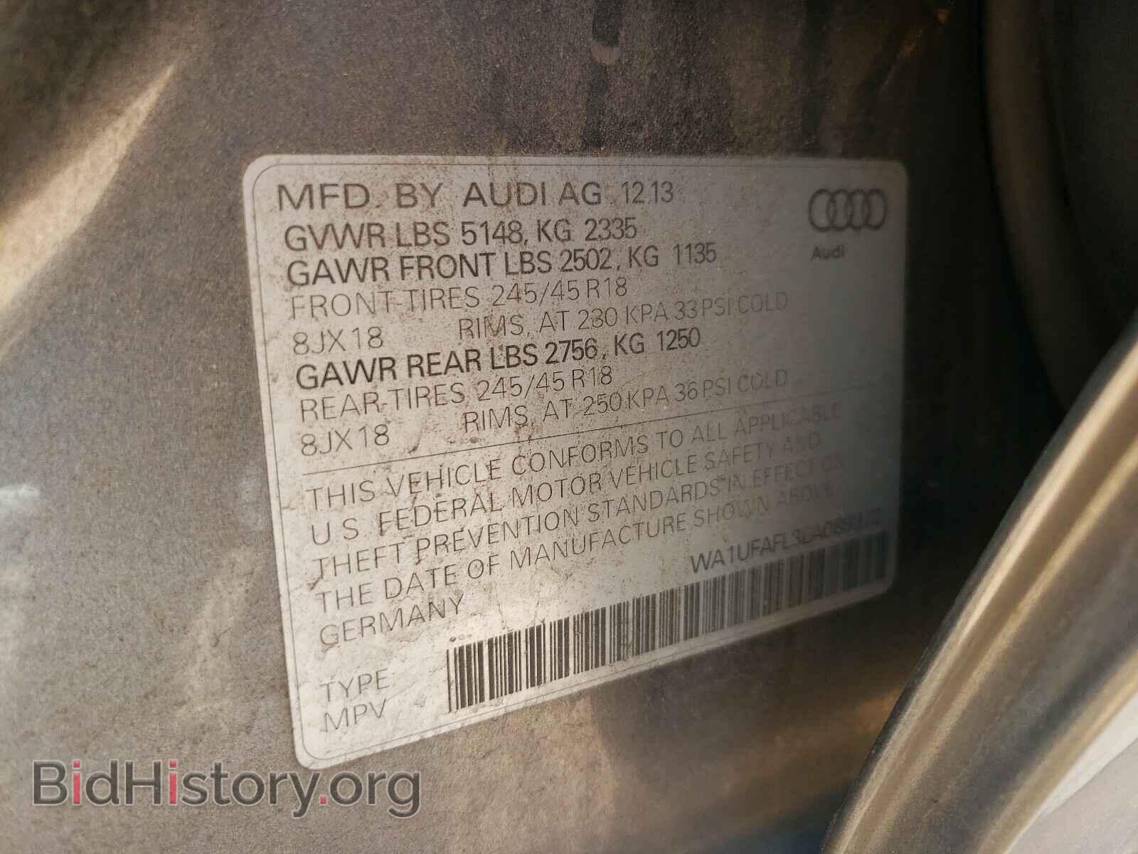 2014 AUDI A4 - VIN: WA1UFAFL3EA089372 - Фото 10