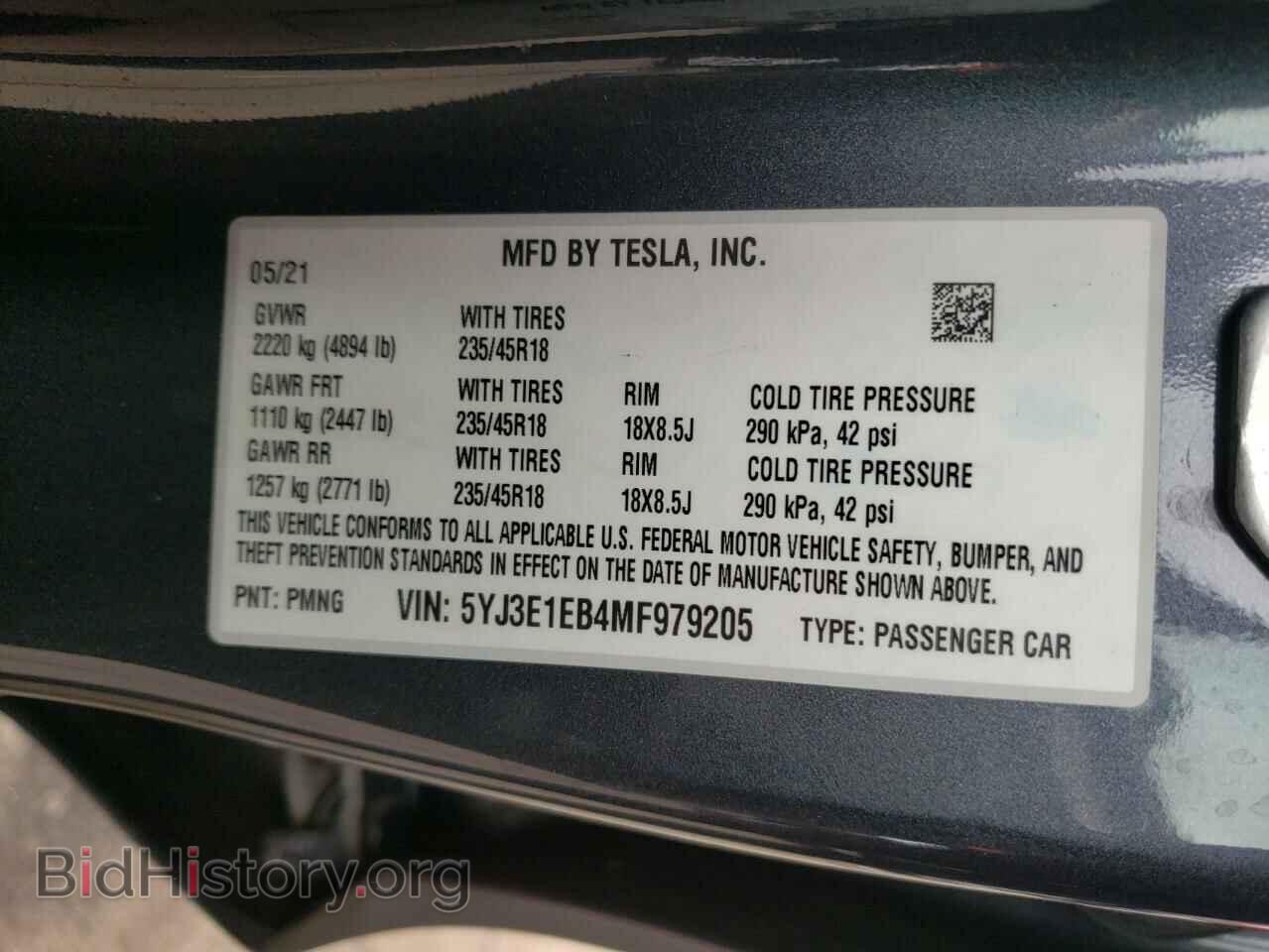 2021 TESLA MODEL 3 - VIN: 5YJ3E1EB4MF979205 - Photo 10