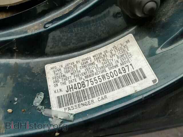 1998 ACURA INTEGRA - VIN: JH4DB7555WS004971 - Фото 10