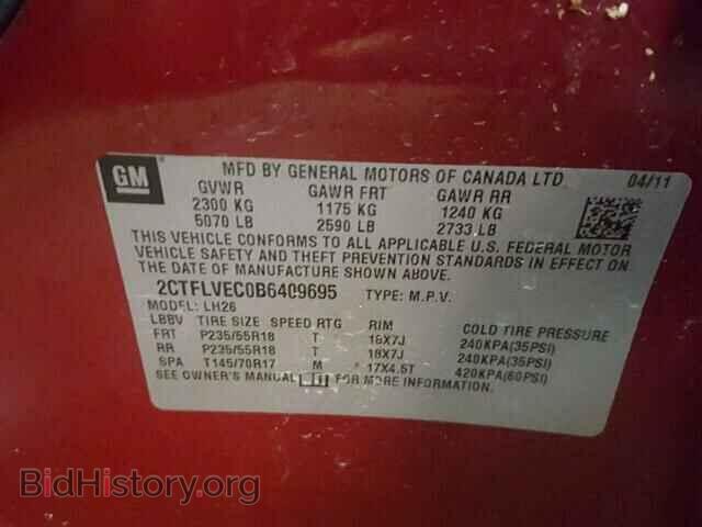 2011 GMC TERRAIN - VIN: 2CTFLVEC0B6409695 - Photo 10
