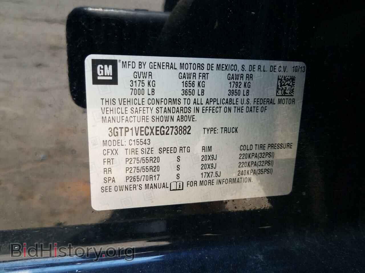 2014 GMC SIERRA - VIN: 3GTP1VECXEG273882 - Photo 10
