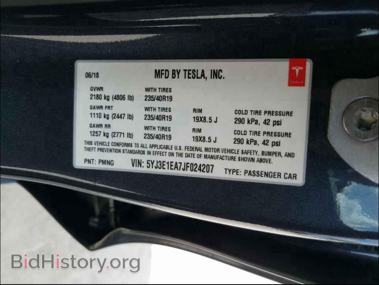2018 TESLA MODEL 3 - VIN: 5YJ3E1EA7JF024207 - Photo 10