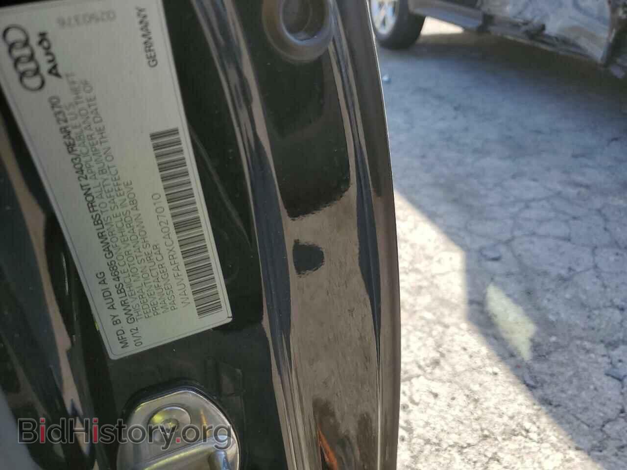 2012 AUDI A5 - VIN: WAUVFAFRXCA027010 - Photo 12