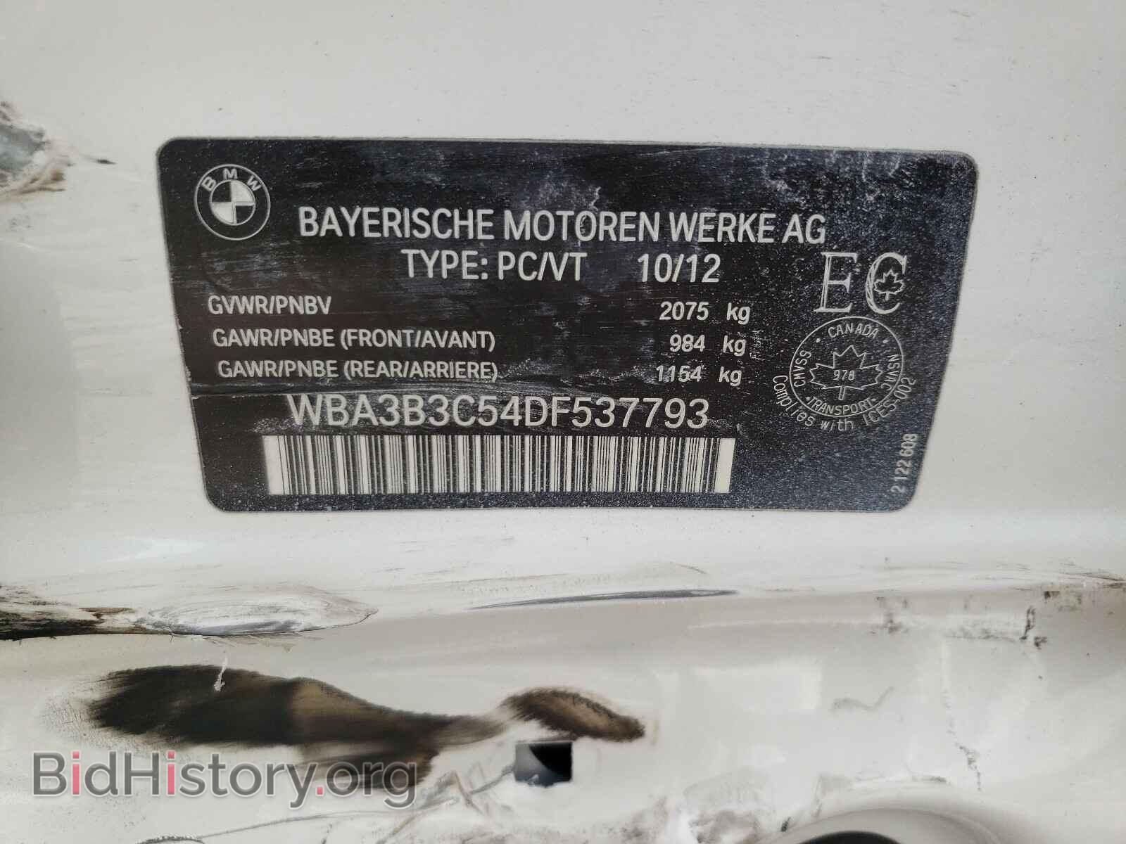2013 BMW 3 SERIES - VIN: WBA3B3C54DF537793 - Photo 10