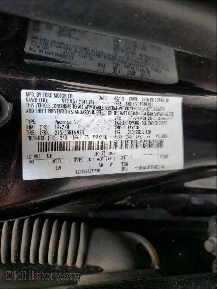 2012 FORD FOCUS - VIN: 1FAHP3F25CL406051 - Photo 10