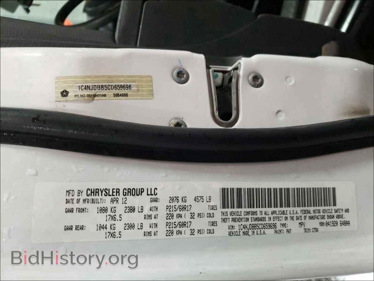 2012 JEEP COMPASS - VIN: 1C4NJDBB5CD659696 - Photo 10