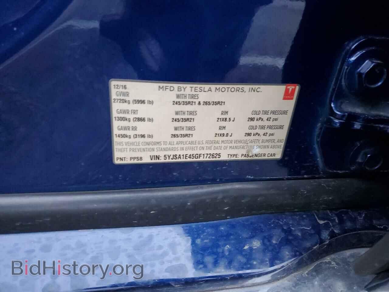 2016 TESLA MODEL S - VIN: 5YJSA1E45GF172625 - Photo 13