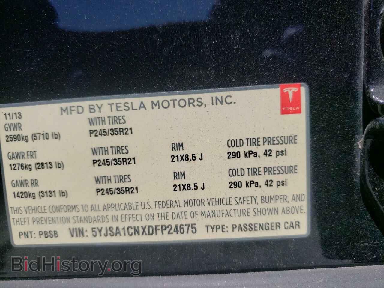 2013 TESLA MODEL S - VIN: 5YJSA1CNXDFP24675 - Photo 10