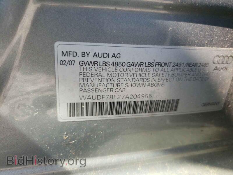 2007 Audi A4 (VIN WAUDF78E27A204955) — photo 10 of 10